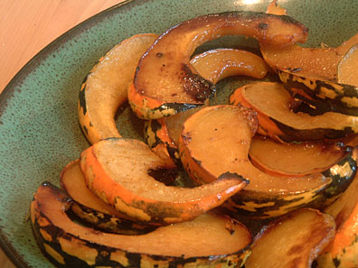 Maple Roasted Carnival Squash Slices