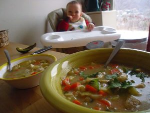 Hearty Fish Stew with Elijah - "I want some!"