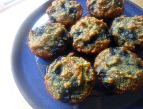 Blueberry grain free and gluten free muffins