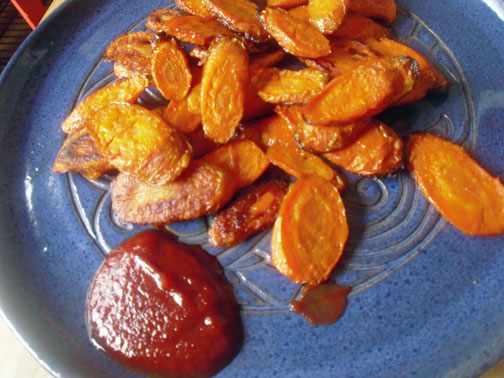 Homemade Ketchup and Roasted Carrots